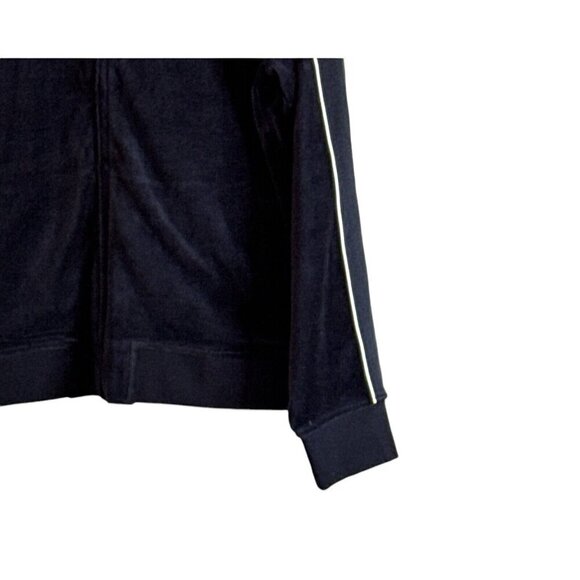 Lauren Ralph Lauren Women's Velour White Strip Track Jacket Sz L NWT MSRP $125 - Picture 4 of 8